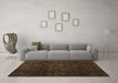 Machine Washable Abstract Brown Modern Rug in a Living Room,, wshabs4422brn