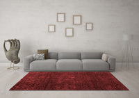 Machine Washable Abstract Red Modern Rug, wshabs4422red