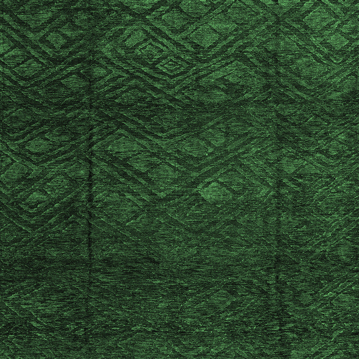 Square Abstract Emerald Green Modern Rug, abs4422emgrn