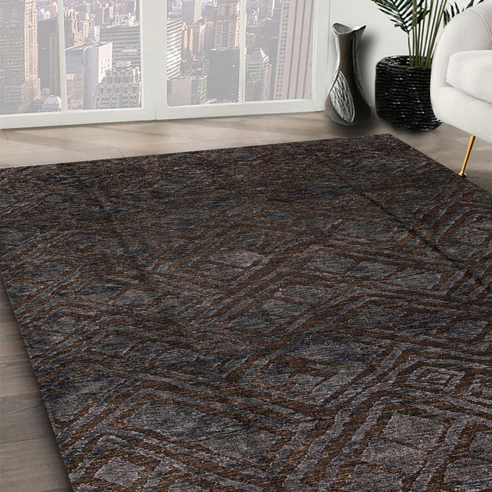 Machine Washable Abstract Gray Rug in a Family Room, wshabs4422
