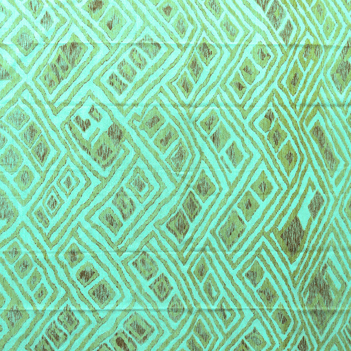 Square Machine Washable Abstract Turquoise Modern Area Rugs, wshabs4423turq