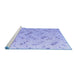 Sideview of Machine Washable Abstract Blue Modern Rug, wshabs4423blu