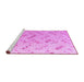 Sideview of Machine Washable Abstract Purple Modern Area Rugs, wshabs4423pur