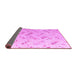 Sideview of Abstract Purple Modern Rug, abs4423pur