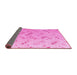 Sideview of Abstract Pink Modern Rug, abs4423pnk