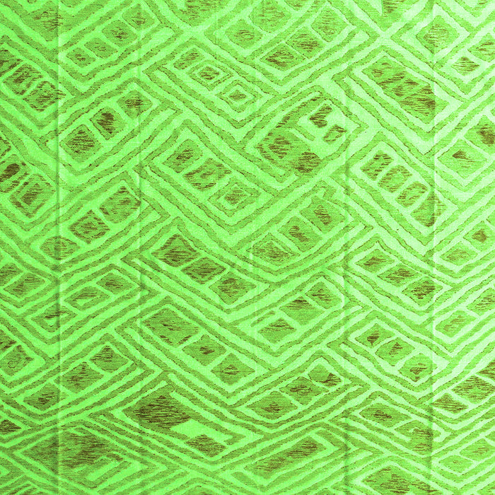 Square Machine Washable Abstract Green Modern Area Rugs, wshabs4423grn