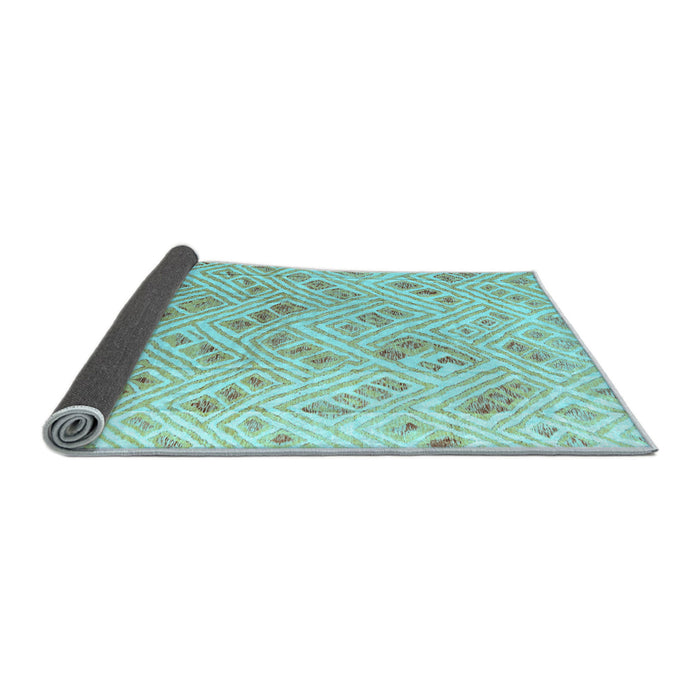 Sideview of Abstract Light Blue Modern Rug, abs4423lblu