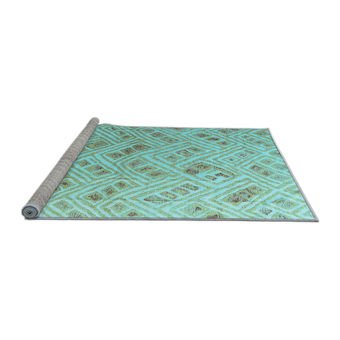 Sideview of Machine Washable Abstract Light Blue Modern Rug, wshabs4423lblu
