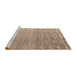 Sideview of Machine Washable Abstract Brown Sugar Brown Rug, wshabs4424