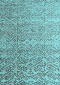 Abstract Light Blue Modern Rug, abs4424lblu