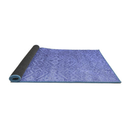 Sideview of Abstract Blue Modern Rug, abs4424blu