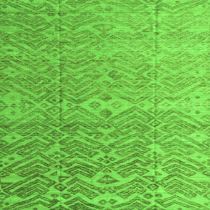 Square Abstract Green Modern Rug, abs4424grn