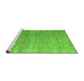 Sideview of Machine Washable Abstract Green Modern Area Rugs, wshabs4424grn