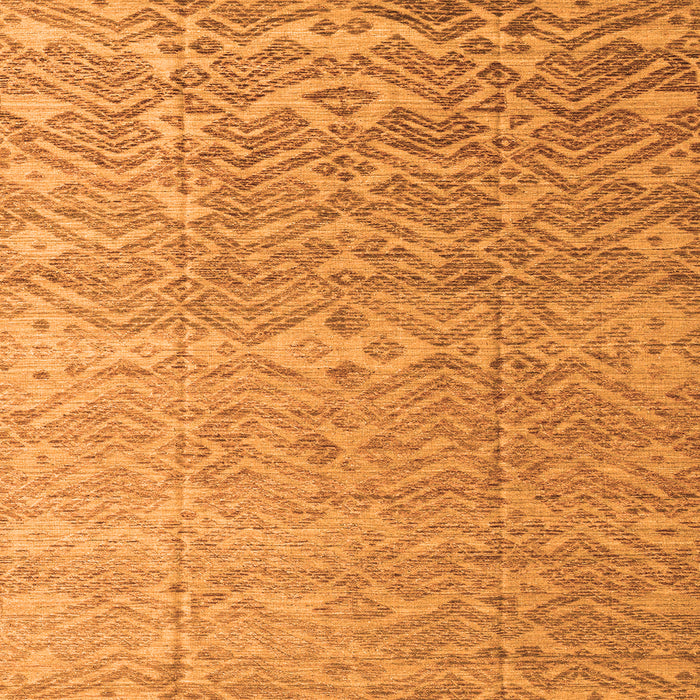 Square Machine Washable Abstract Orange Modern Area Rugs, wshabs4424org