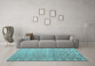 Machine Washable Abstract Light Blue Modern Rug in a Living Room, wshabs4424lblu