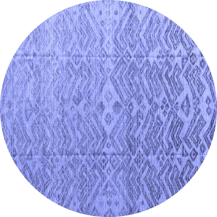 Round Machine Washable Abstract Blue Modern Rug, wshabs4424blu