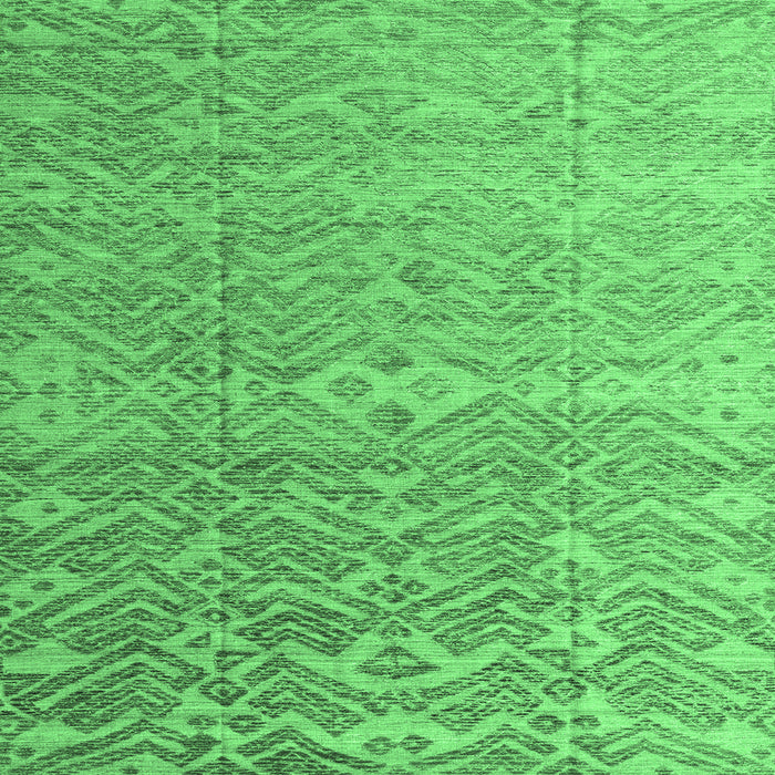Square Abstract Emerald Green Modern Rug, abs4424emgrn