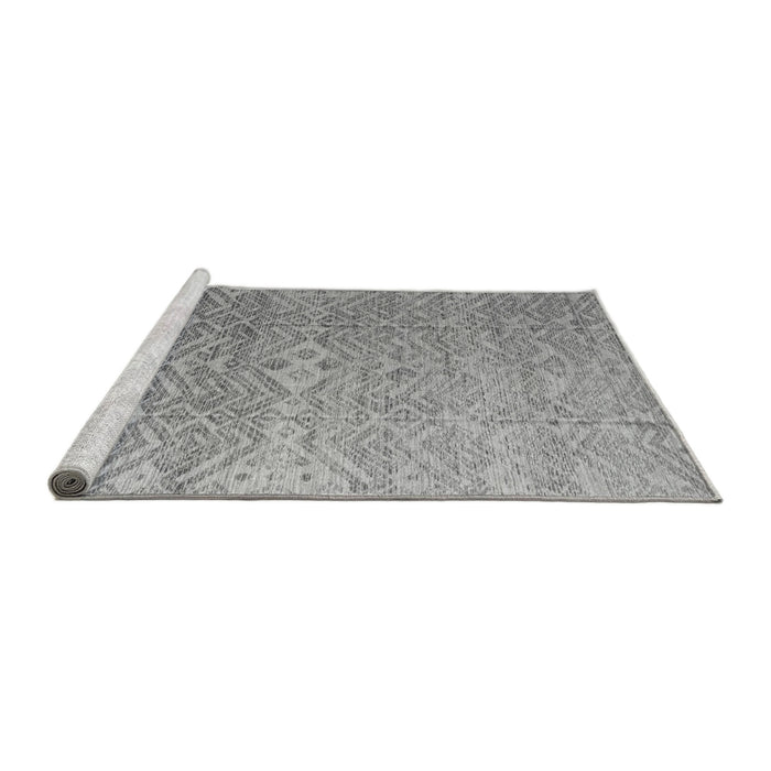 Sideview of Machine Washable Abstract Gray Modern Rug, wshabs4424gry