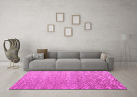 Machine Washable Abstract Pink Modern Rug, wshabs4424pnk