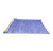 Sideview of Machine Washable Abstract Blue Modern Rug, wshabs4424blu