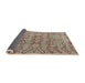 Sideview of Abstract Dark Gold Brown Modern Rug, abs4425