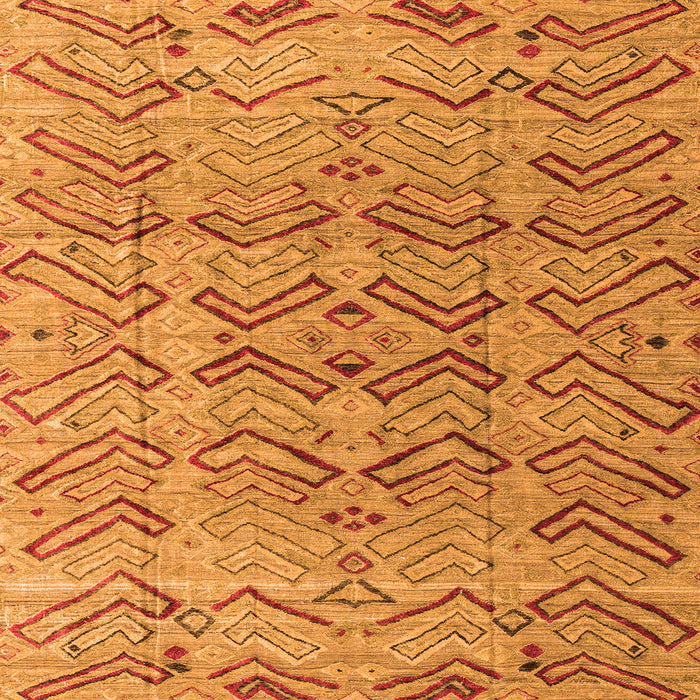 Square Abstract Orange Modern Rug, abs4425org