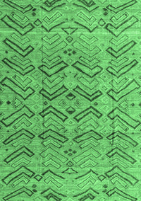 Abstract Emerald Green Modern Rug, abs4425emgrn