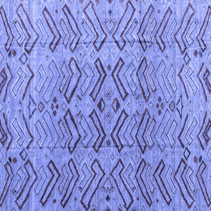 Square Abstract Blue Modern Rug, abs4425blu