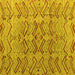 Square Machine Washable Abstract Yellow Modern Rug, wshabs4425yw