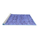 Sideview of Machine Washable Abstract Blue Modern Rug, wshabs4425blu