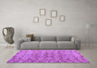 Machine Washable Abstract Purple Modern Area Rugs in a Living Room, wshabs4425pur