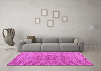 Machine Washable Abstract Pink Modern Rug, wshabs4425pnk