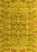 Machine Washable Abstract Yellow Modern Rug, wshabs4425yw