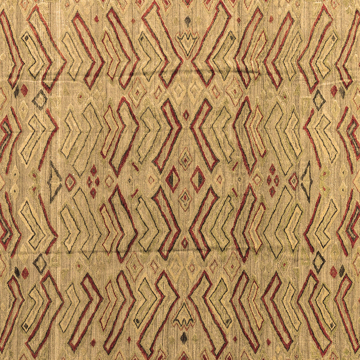 Square Abstract Brown Modern Rug, abs4425brn