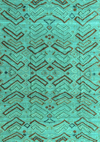 Abstract Turquoise Modern Rug, abs4425turq