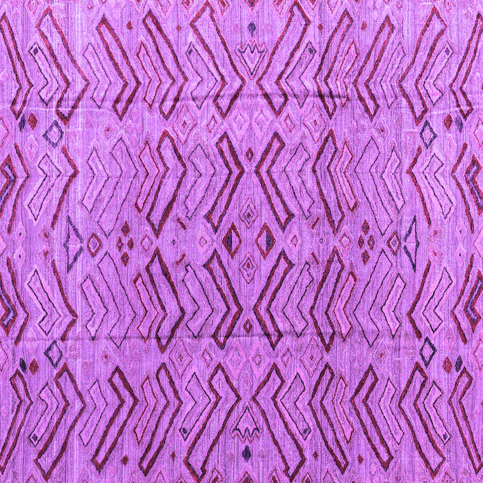 Square Machine Washable Abstract Purple Modern Area Rugs, wshabs4425pur