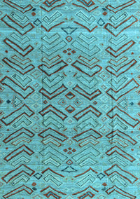 Abstract Light Blue Modern Rug, abs4425lblu