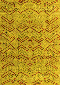 Abstract Yellow Modern Rug, abs4425yw