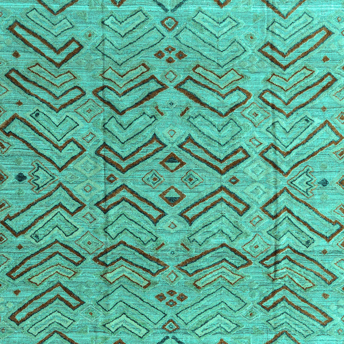Machine Washable Abstract Turquoise Modern Area Rugs, wshabs4425turq