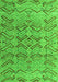 Machine Washable Abstract Green Modern Area Rugs, wshabs4425grn