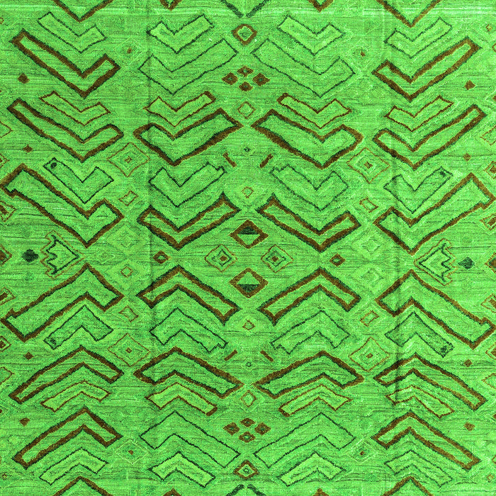Machine Washable Abstract Green Modern Area Rugs, wshabs4425grn