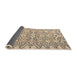 Sideview of Abstract Dark Almond Brown Modern Rug, abs4426