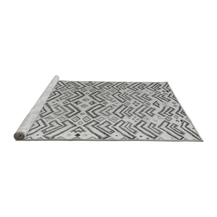Sideview of Machine Washable Abstract Gray Modern Rug, wshabs4426gry