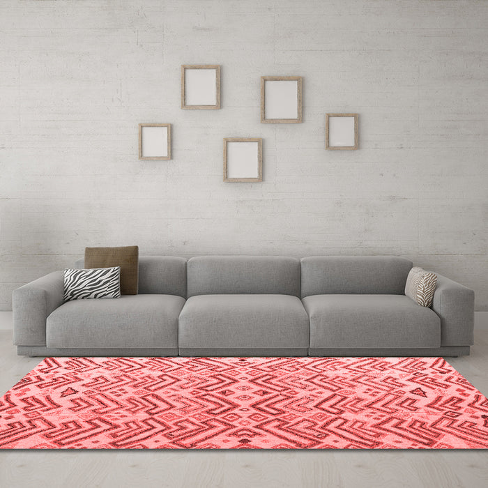 Modern Red Washable Rugs