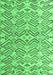 Machine Washable Abstract Emerald Green Modern Area Rugs, wshabs4426emgrn