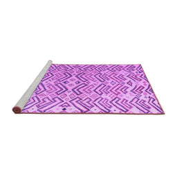 Sideview of Machine Washable Abstract Purple Modern Area Rugs, wshabs4426pur