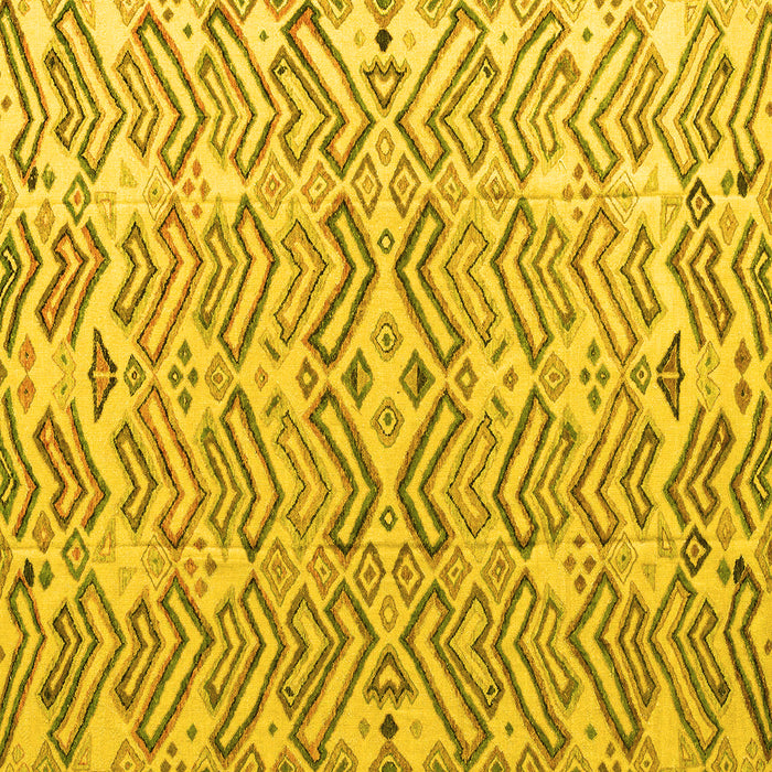 Square Machine Washable Abstract Yellow Modern Rug, wshabs4426yw