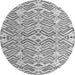 Round Abstract Gray Modern Rug, abs4426gry