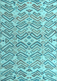 Abstract Light Blue Modern Rug, abs4426lblu