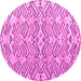 Round Abstract Pink Modern Rug, abs4426pnk